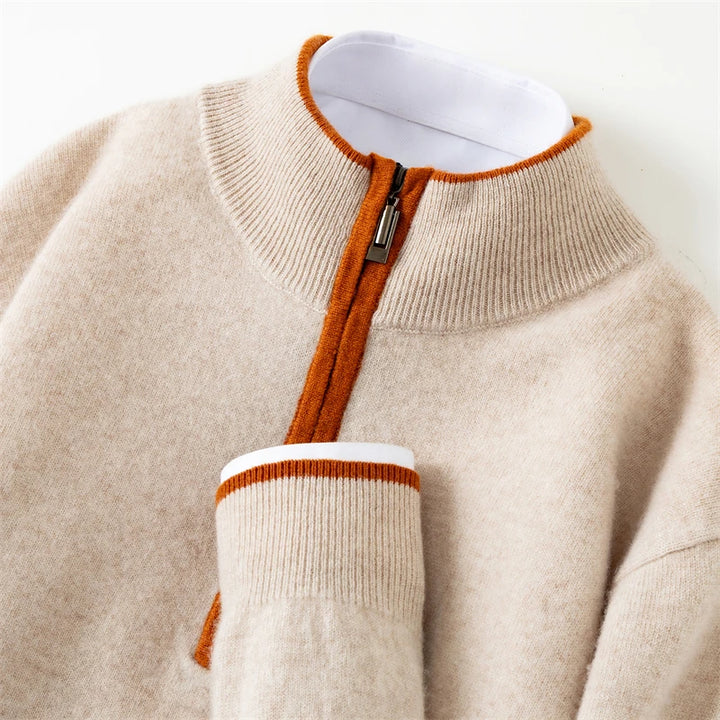 Savonti Cashmere Quarter-Zip Sweater