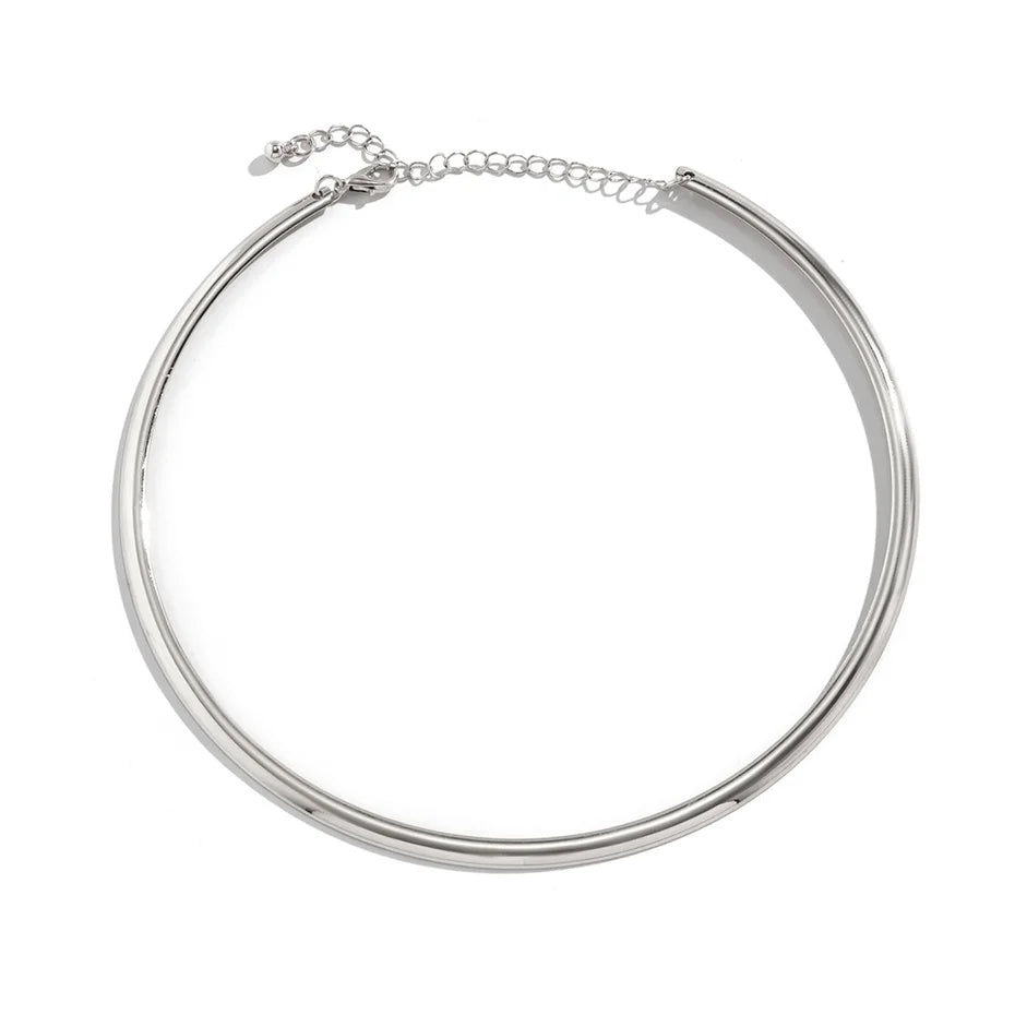 Savona Polished Collar Necklace in Non-Tarnish Metal
