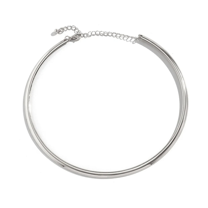 Savona Polished Collar Necklace in Non-Tarnish Metal