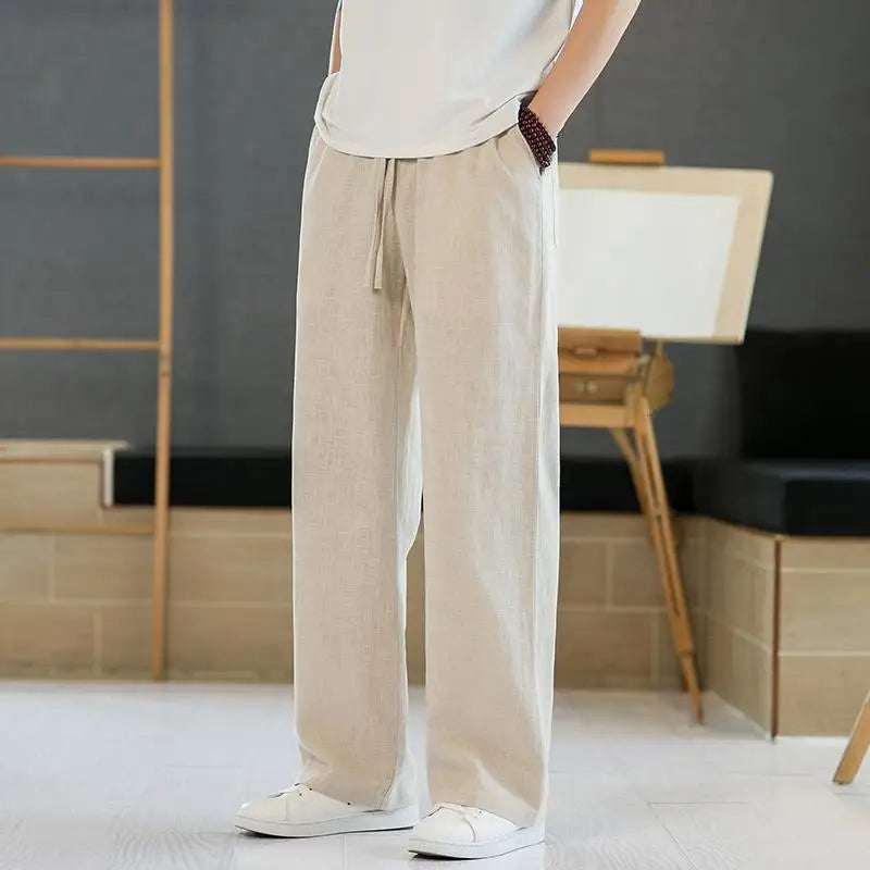 Men's Cotton Linen Sweatpants with Drawstring | Arden