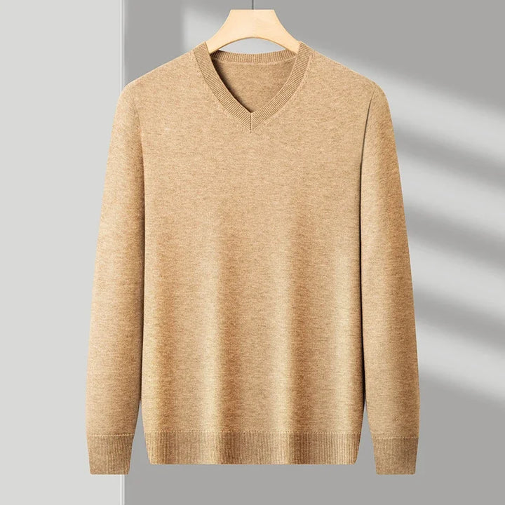 Men's Wool V-Neck Sweater | Savoni