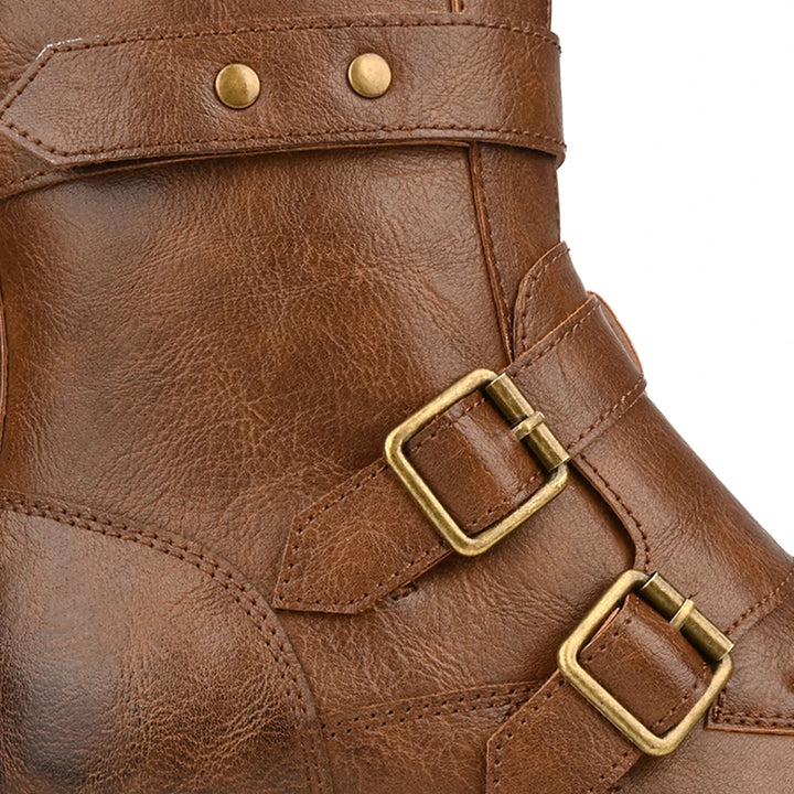 Savonti Leather Monk-Strap Boots