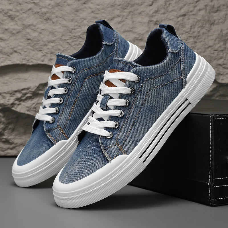 Denim Low-Top Sneakers – Men's Casual Shoes | Arden