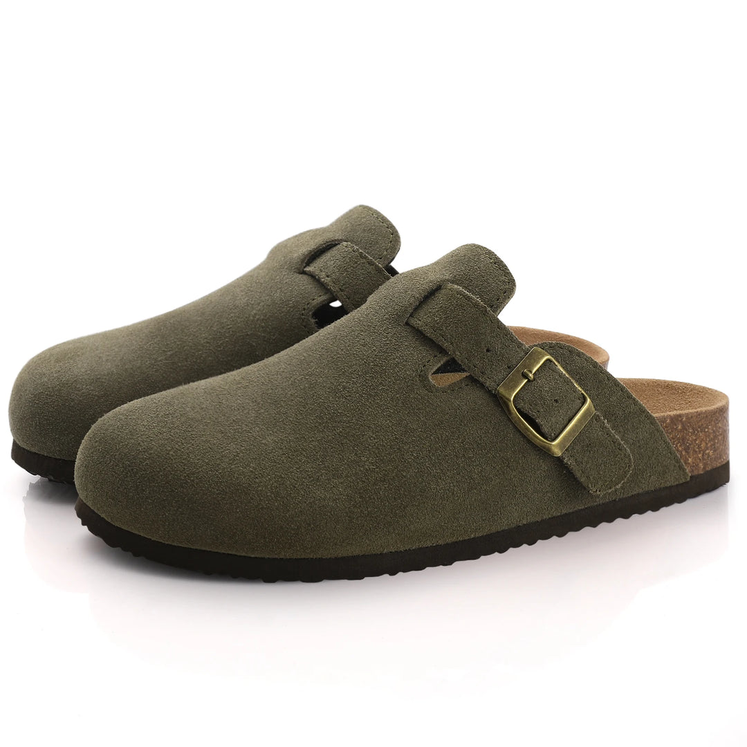 Suede Buckle Clogs – Women's Slip-On Mules | Savona