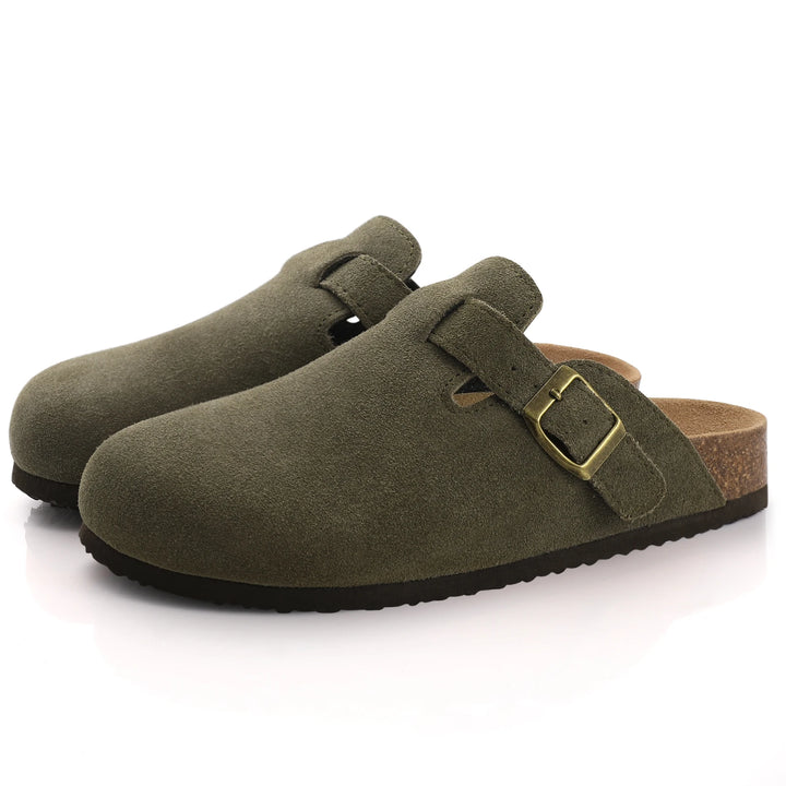 Suede Buckle Clogs – Women's Slip-On Mules | Savona