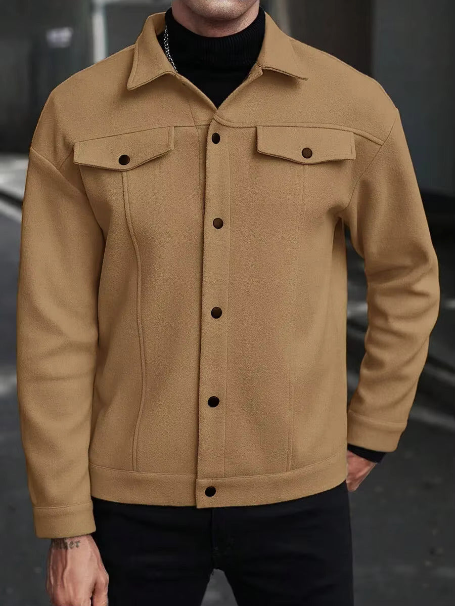 Men's Wool Button-Up Jacket | Savoni