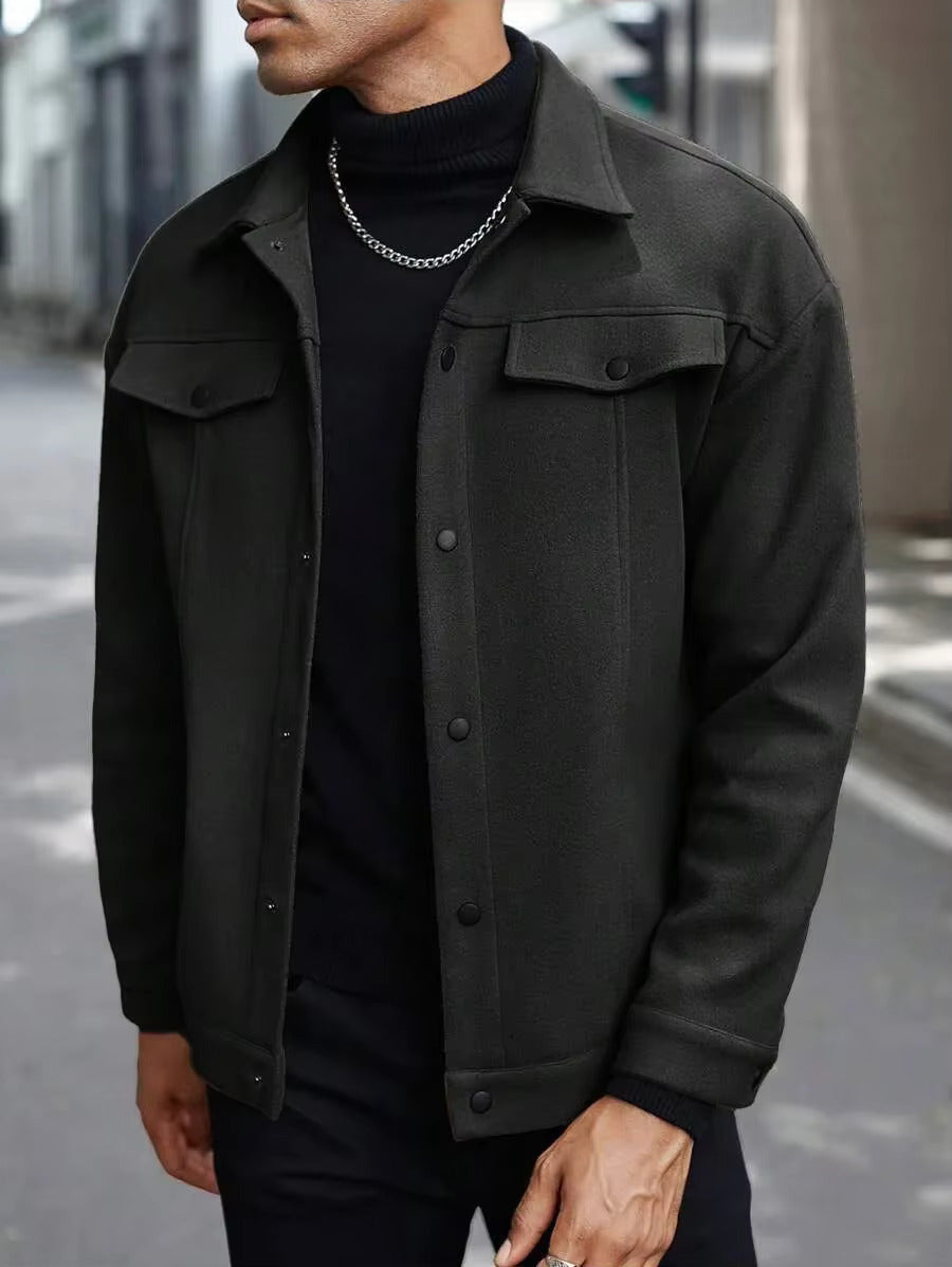 Men's Wool Button-Up Jacket | Savoni
