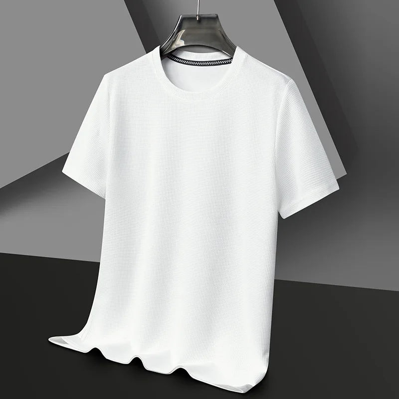Waffle Knit T-Shirt – Men's Crewneck Casual Tee | Mason