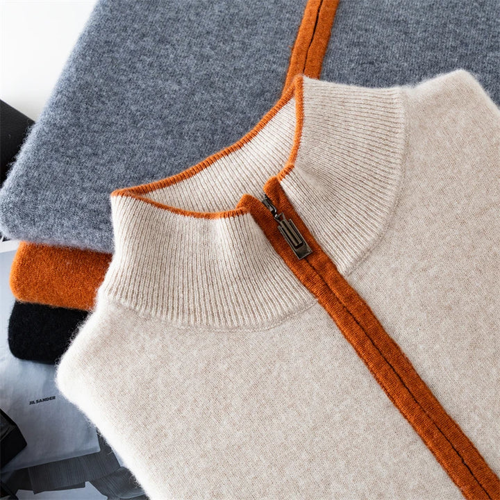 Savonti Cashmere Quarter-Zip Sweater