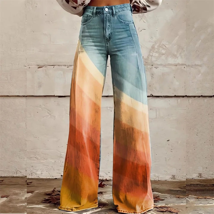High-Waist Flared Jeans – Women's Wide-Leg Statement Pants | Artemis