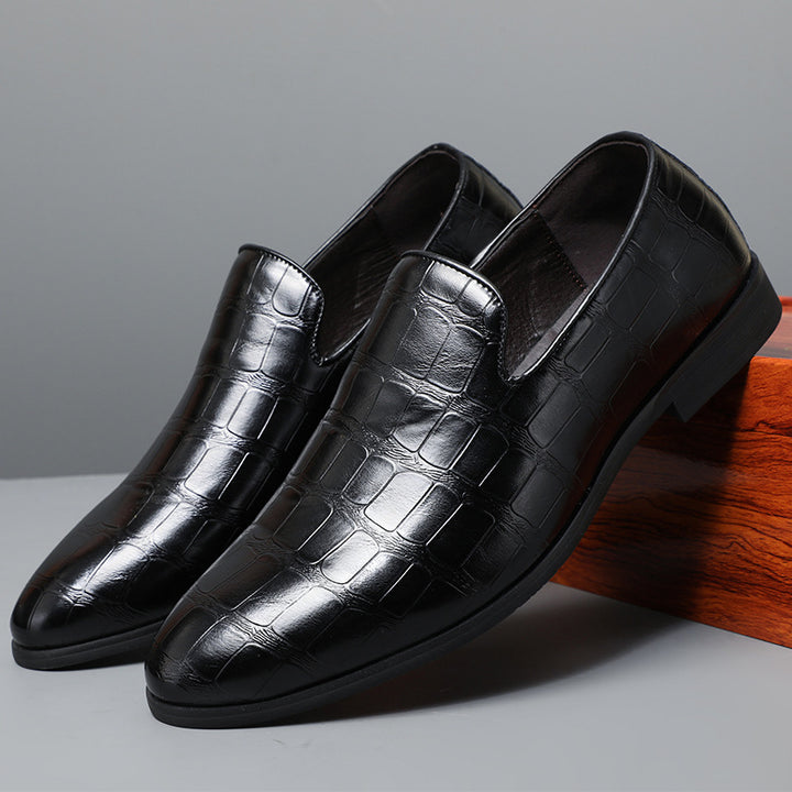 Ravello Croc-Embossed Leather Loafers