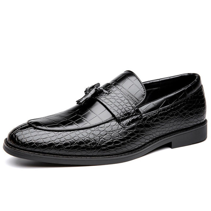 Dante Croc-Embossed Tassel Loafers