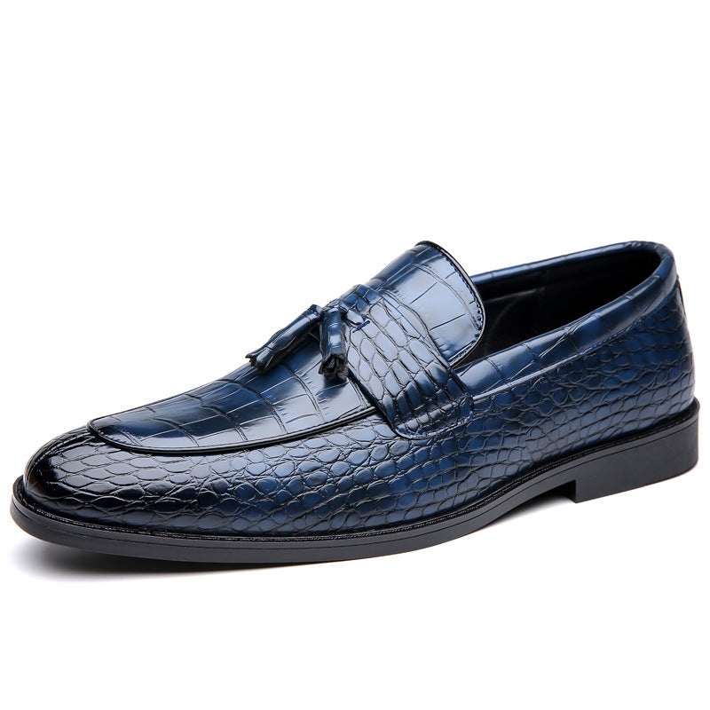 Dante Croc-Embossed Tassel Loafers