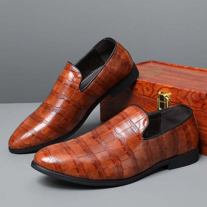 Ravello Croc-Embossed Leather Loafers