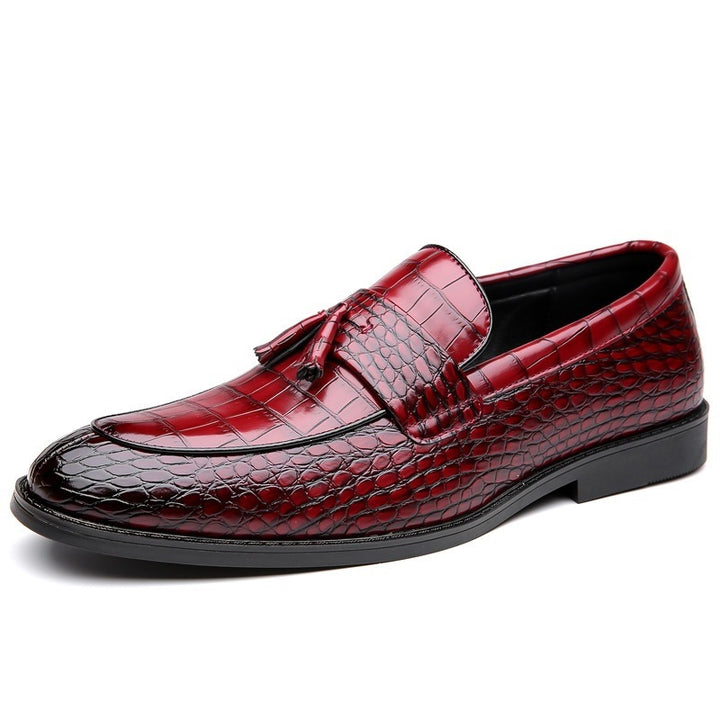 Dante Croc-Embossed Tassel Loafers