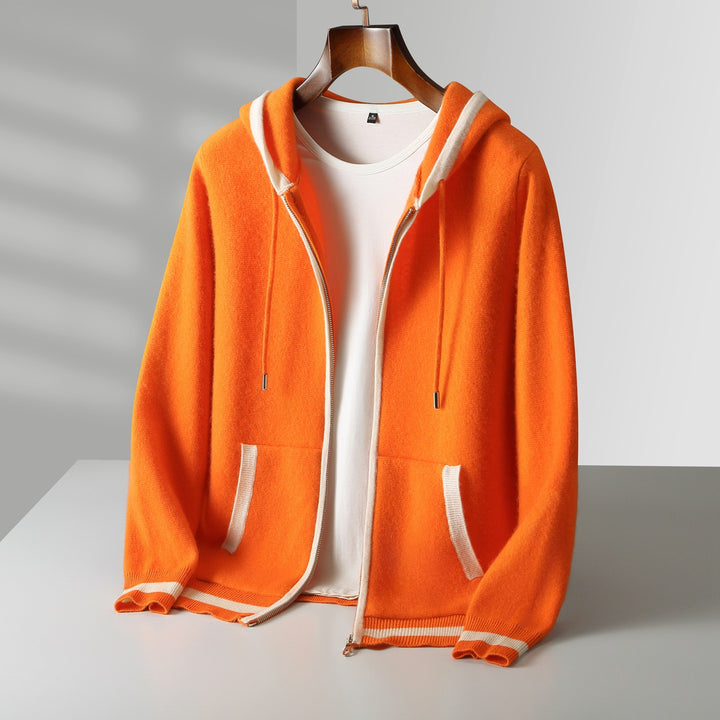 Dario Merino Wool Zip-Up Hoodie