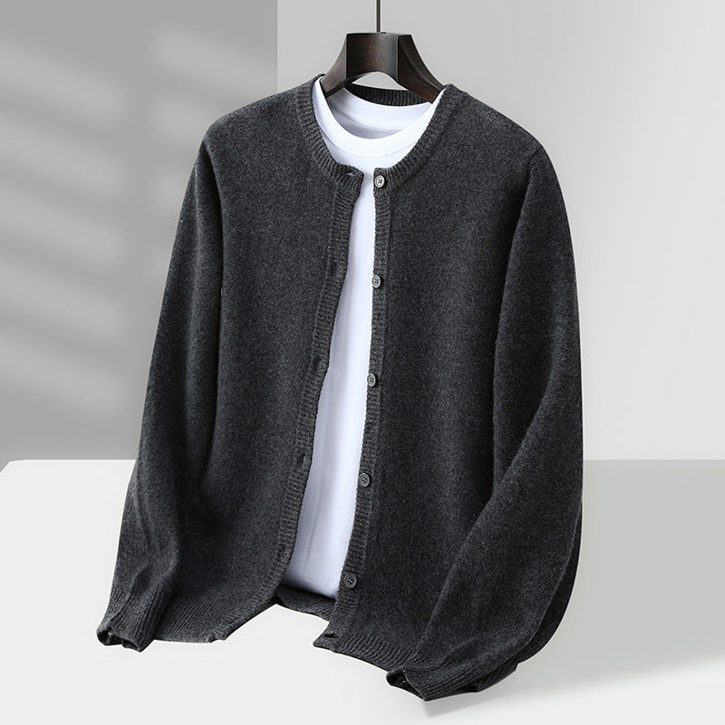 Lorenzo Wool Mock-Neck Cardigan