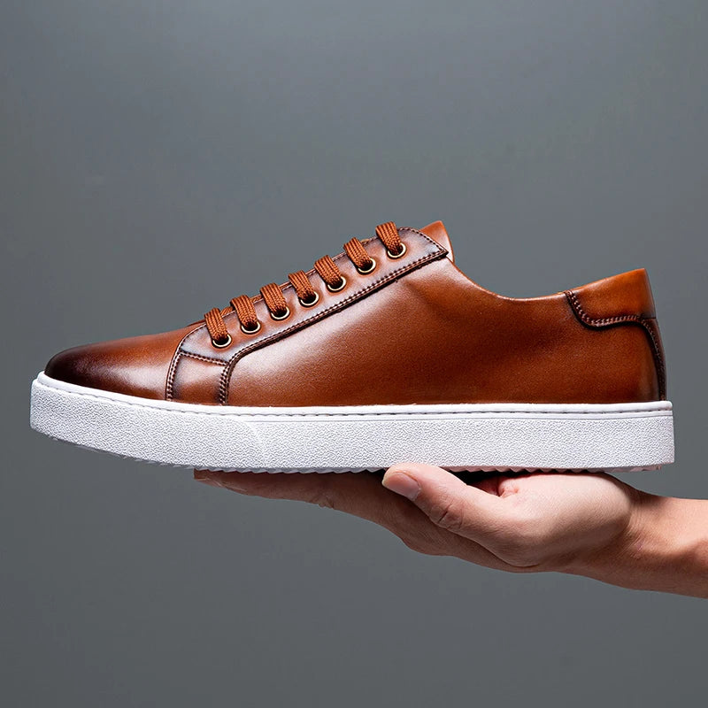 Men's Genuine Leather Sneakers | Savoni