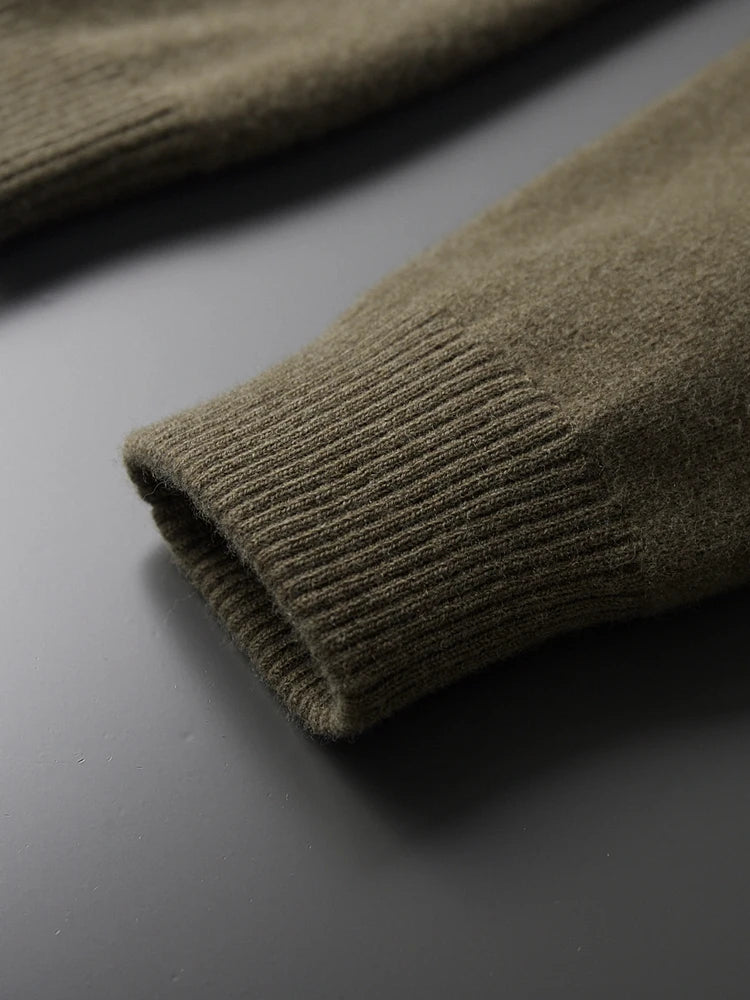 Merino Wool Polo Cardigan – Men's Button Sweater | Savonti