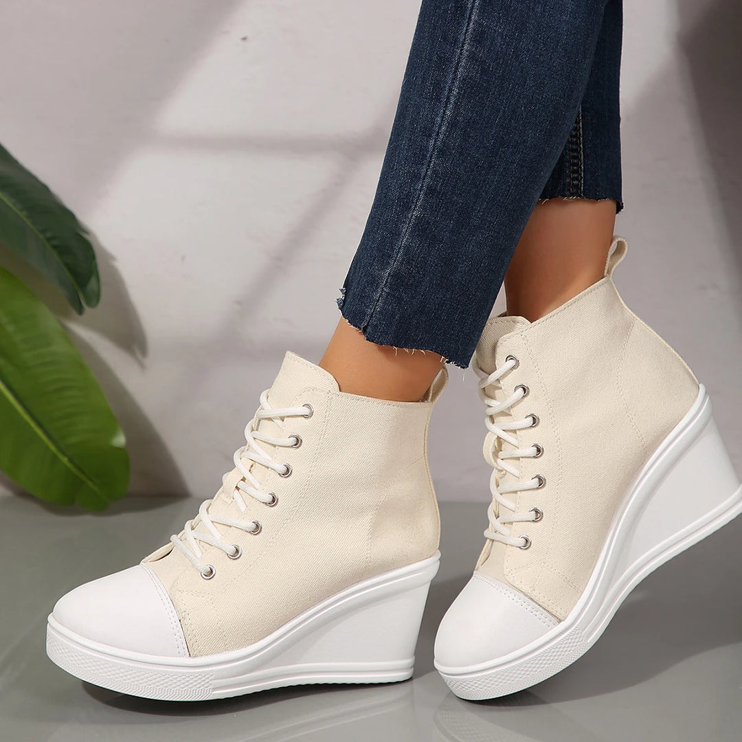 Denim Wedge Sneakers – Women's Casual Shoes | Savona