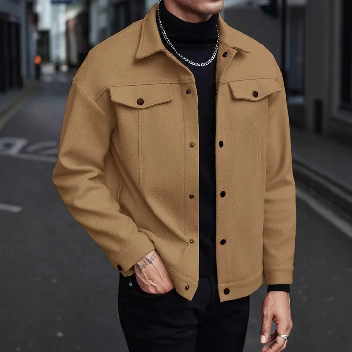 Men's Wool Button-Up Jacket | Savoni