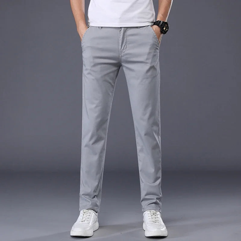 Slim Fit Trousers – Men's Cotton Dress Pants | Savoni