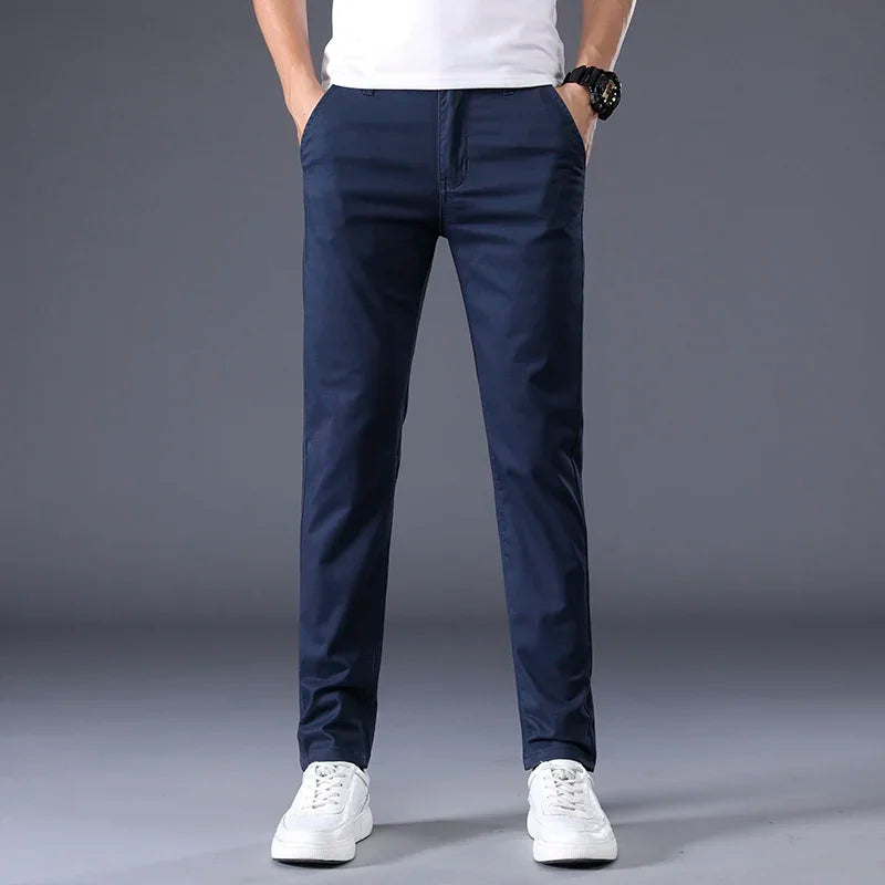 Slim Fit Trousers – Men's Cotton Dress Pants | Savoni