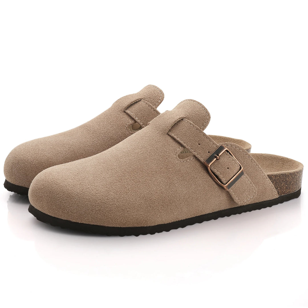 Suede Buckle Clogs – Women's Slip-On Mules | Savona