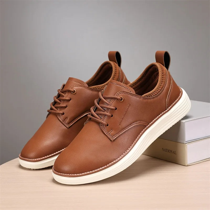 Men's Leather Lace-Up Shoes | Savoni