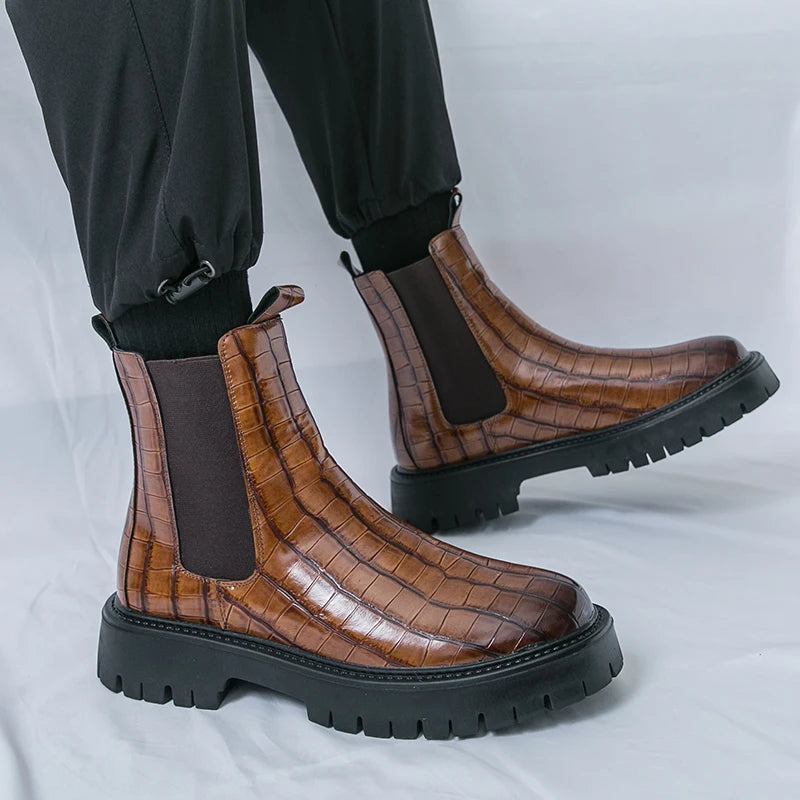 Savino Leather Chelsea Boots