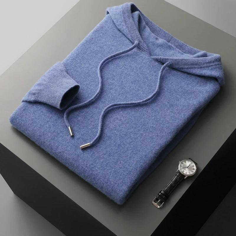 Men's Cashmere Drawstring Hoodie | Savoni