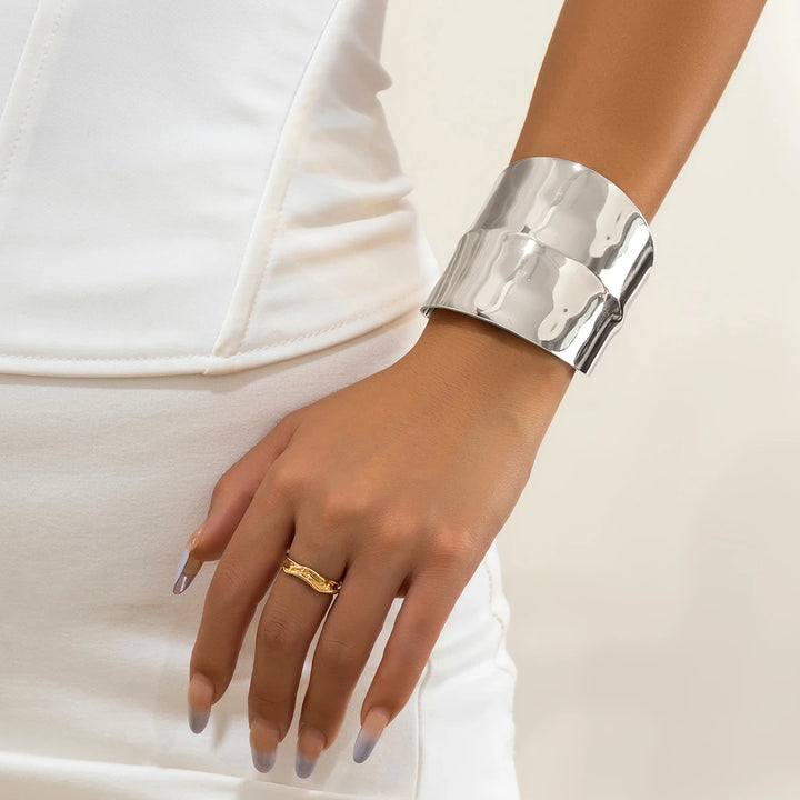 Savona Elara Oversized Sculptural Cuff Bracelet