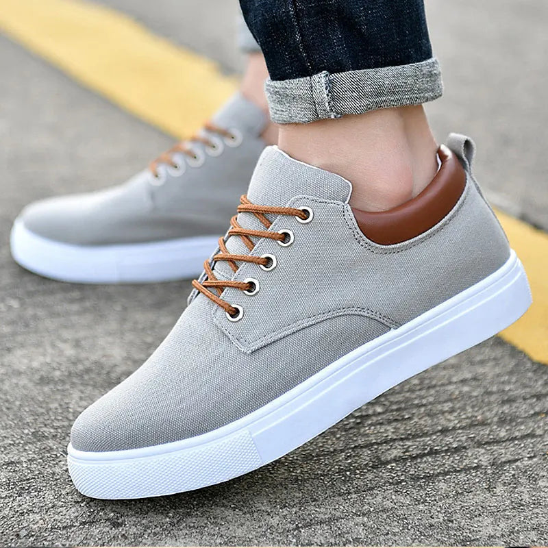 Men's Canvas & Leather Orthopedic Sneakers | Savoni