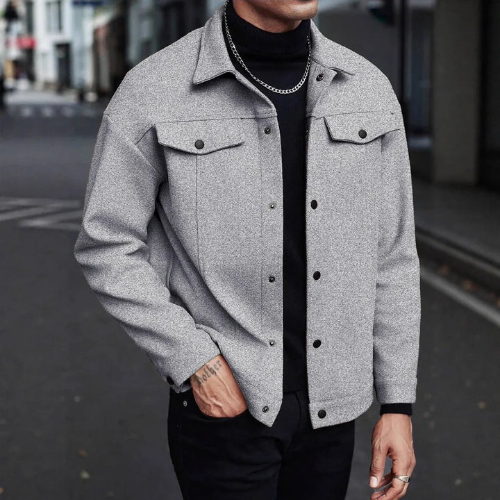 Men's Wool Button-Up Jacket | Savoni