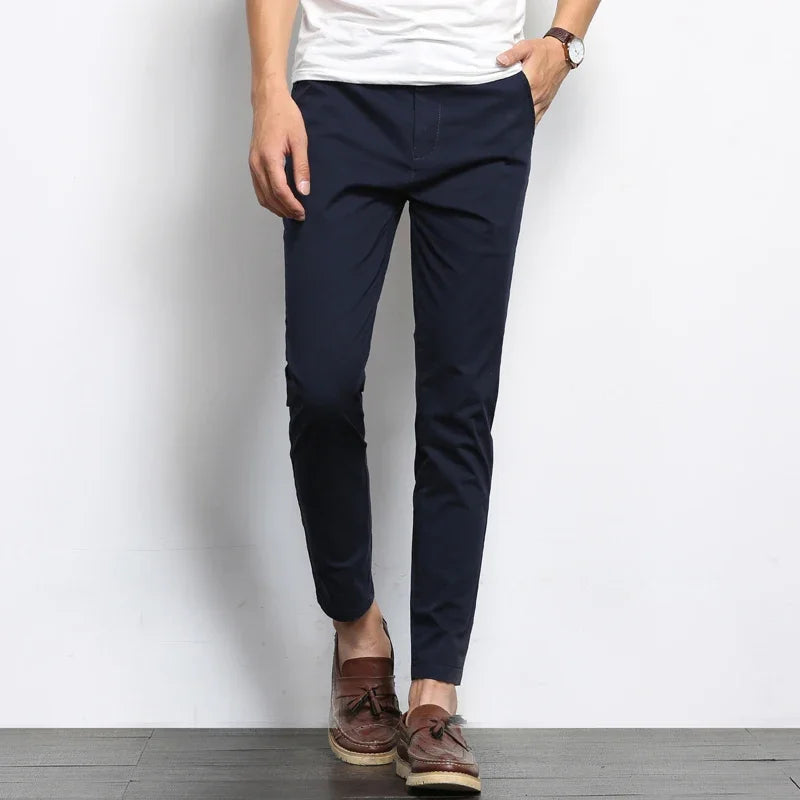 Slim Fit Trousers – Men's Cotton Dress Pants | Savoni