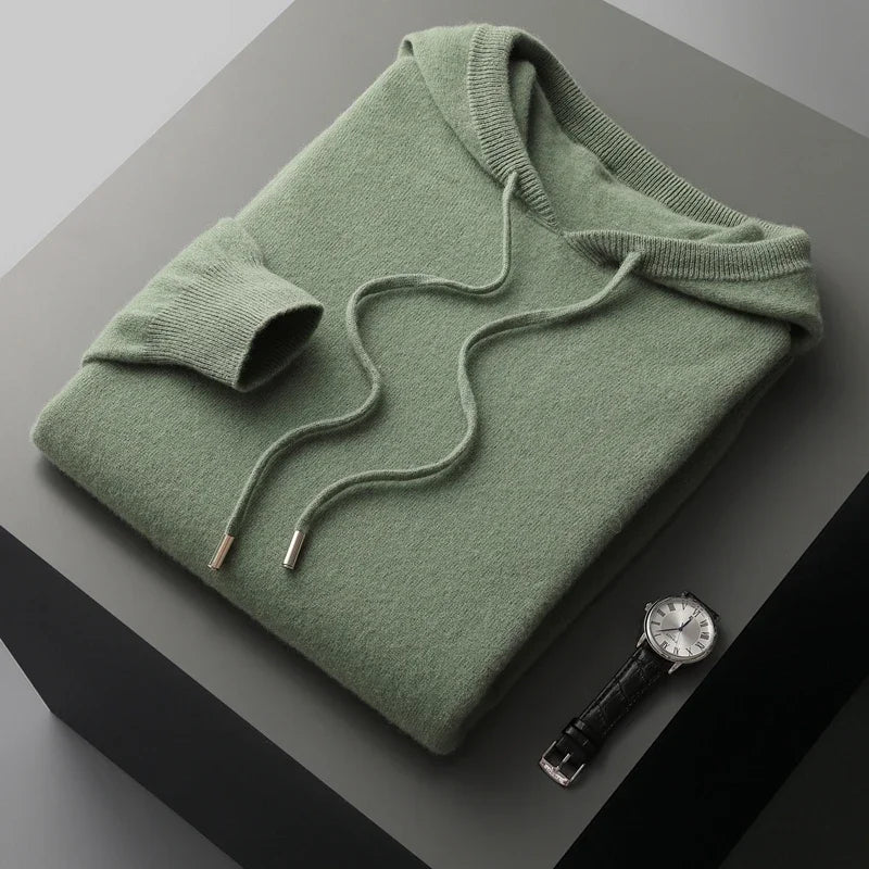 Men's Cashmere Drawstring Hoodie | Savoni