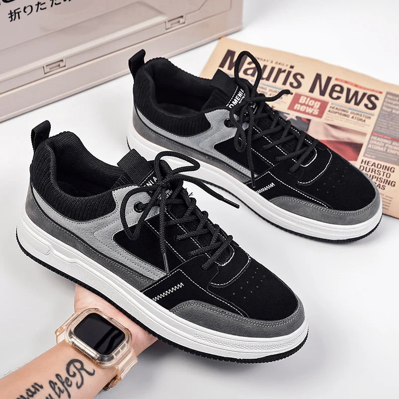 Patchwork Low-Top Sneakers – Men's Casual Shoes | Harrison