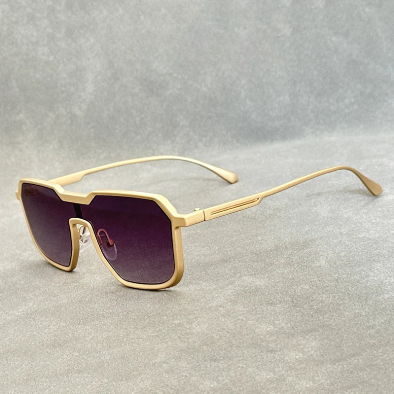 UV Protection Aviator Sunglasses – Geometric Frame Shades | Milo