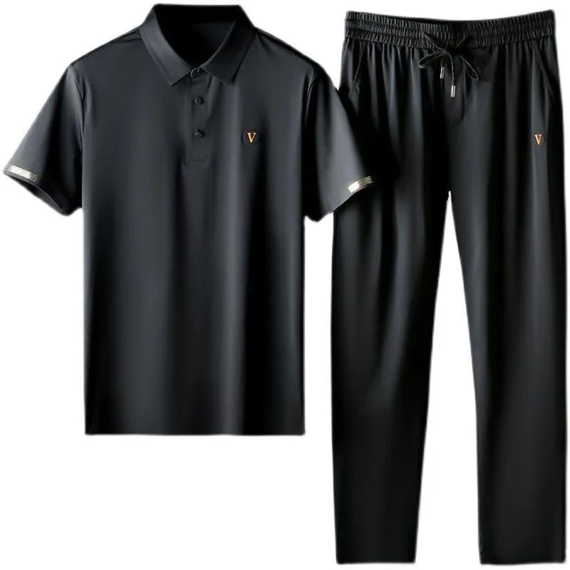 Men's Polo Shirt & Pants Set – Casual 2-Piece Outfit | Verano