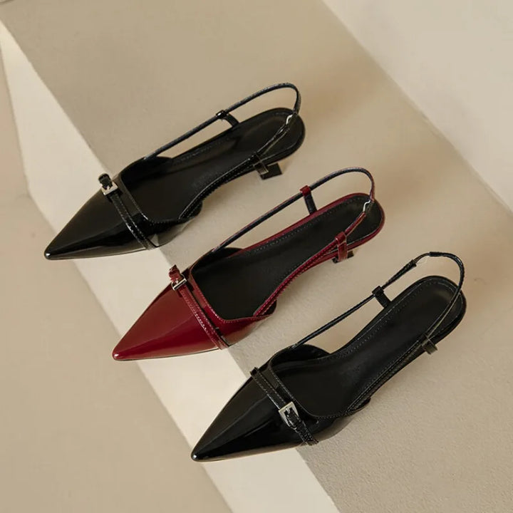 Pointed-Toe Slingback Heels – Women's Low Heel Dress Shoes | Amara