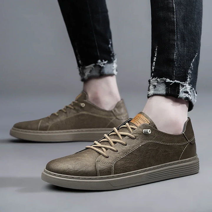 Leather Low-Top Sneakers – Men's Casual Shoes | Verano