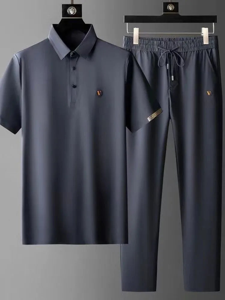 Men's Polo Shirt & Pants Set – Casual 2-Piece Outfit | Verano