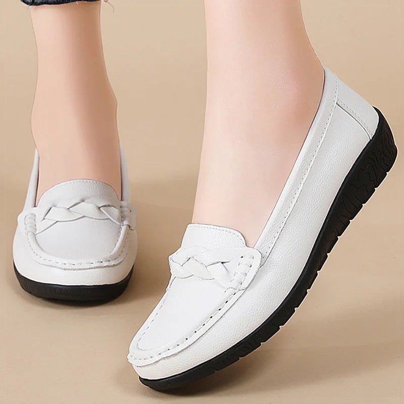 Leather Slip-On Shoes – Women's Cushioned Loafers | Savona