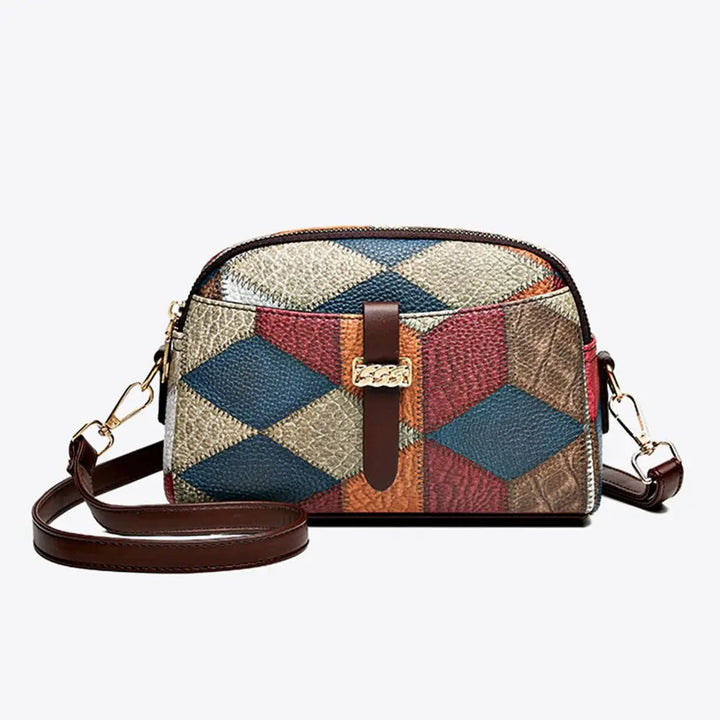 Avelia multicolor leather mini crossbody bag with adjustable strap