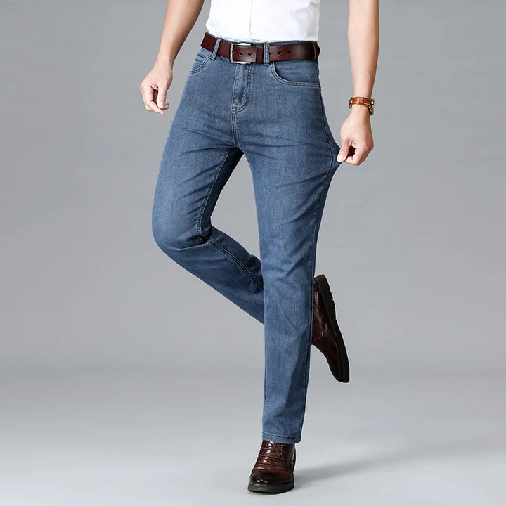 Stretch Slim Fit Jeans – Men's Mid-Rise Tapered Denim | Harrison