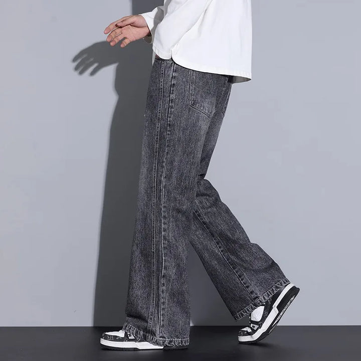 Men's Wide-Leg Denim Jeans with Drawstring | Arden