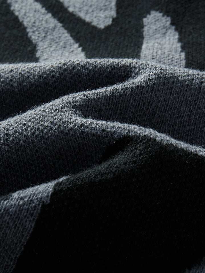 Abstract Wool Pullover Sweater – Men's Oversized Knit | Garen