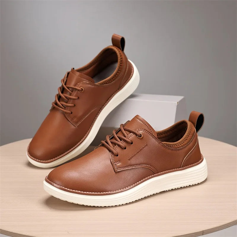 Men's Leather Lace-Up Shoes | Savoni