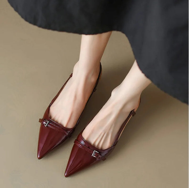 Pointed-Toe Slingback Heels – Women's Low Heel Dress Shoes | Amara