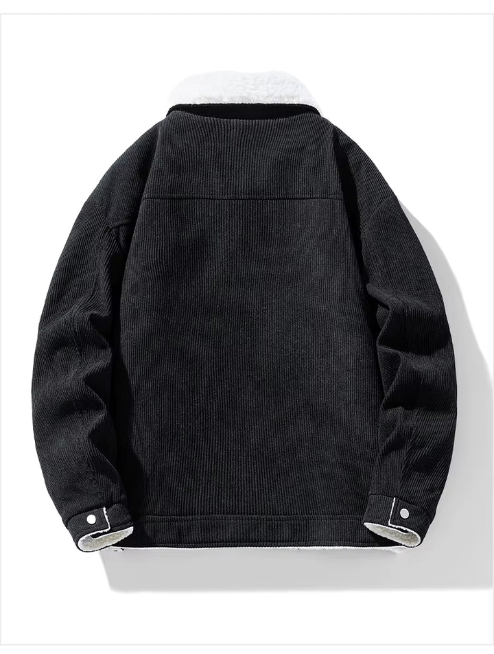 Arden Cotton Button-Up Sherpa Lined Jacket